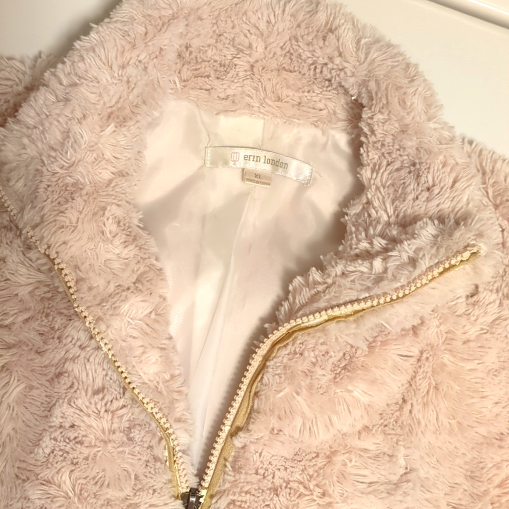 Beige Erin London soft fur vest XL